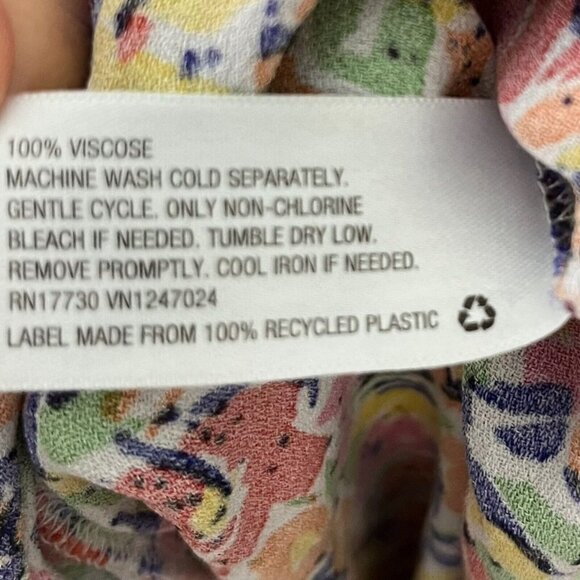 Rixo x Target Pink Multi Floral Midi Dress Puff Sleeves V Neck Women’s Size 6 - Picture 10 of 12